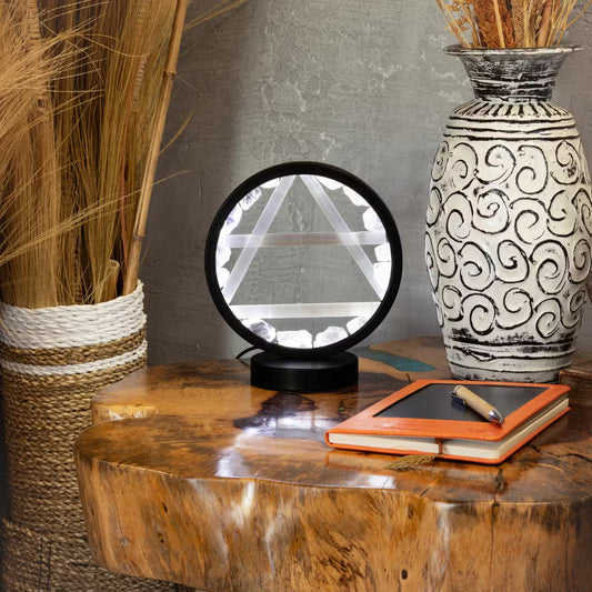 Crystal Halo Lamp - Quartz & Selenite