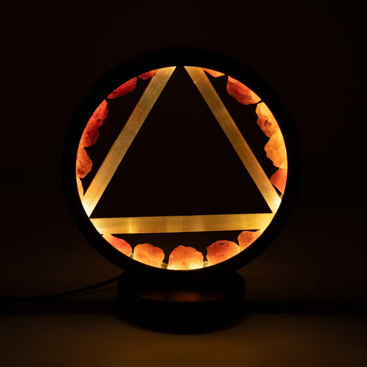 Crystal Halo Lamp - Carneliian & Selenite