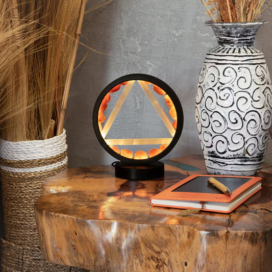 Crystal Halo Lamp - Carneliian & Selenite