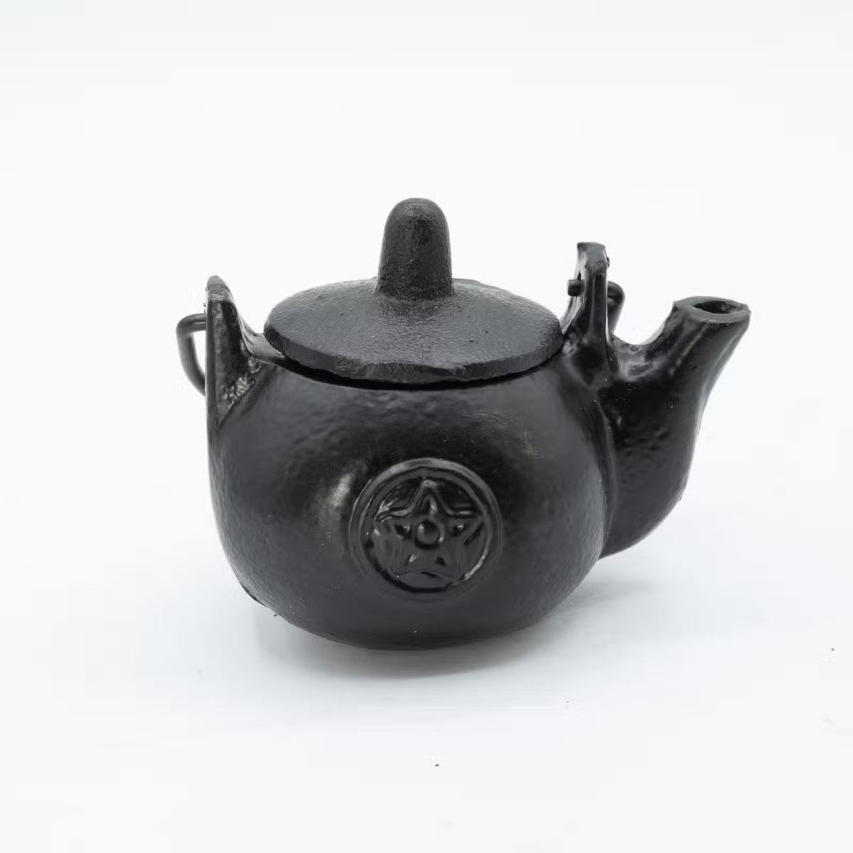 Small Cast Iron Ritual Pot with Pentagon 8x8x10cm
