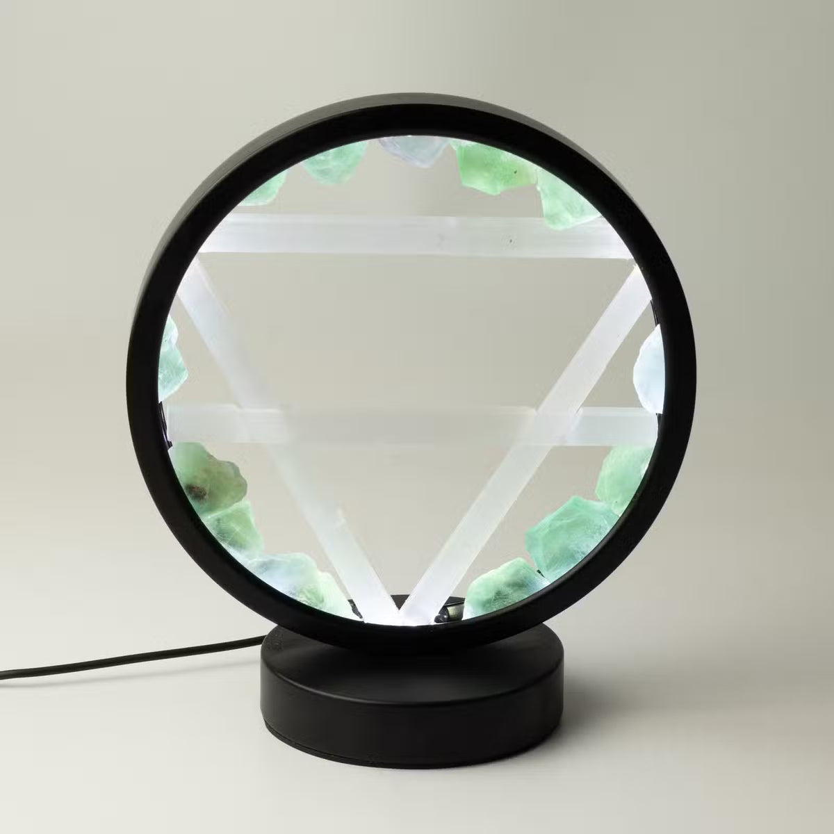 Crystal Halo Lamp - Aventurine & Selenite