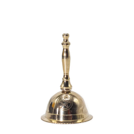 Small Altar Brass Bell - Pentagram