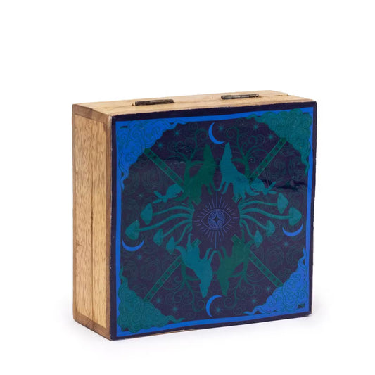 Hop Hare Small Enameled Square Box - Wolf & Moon
