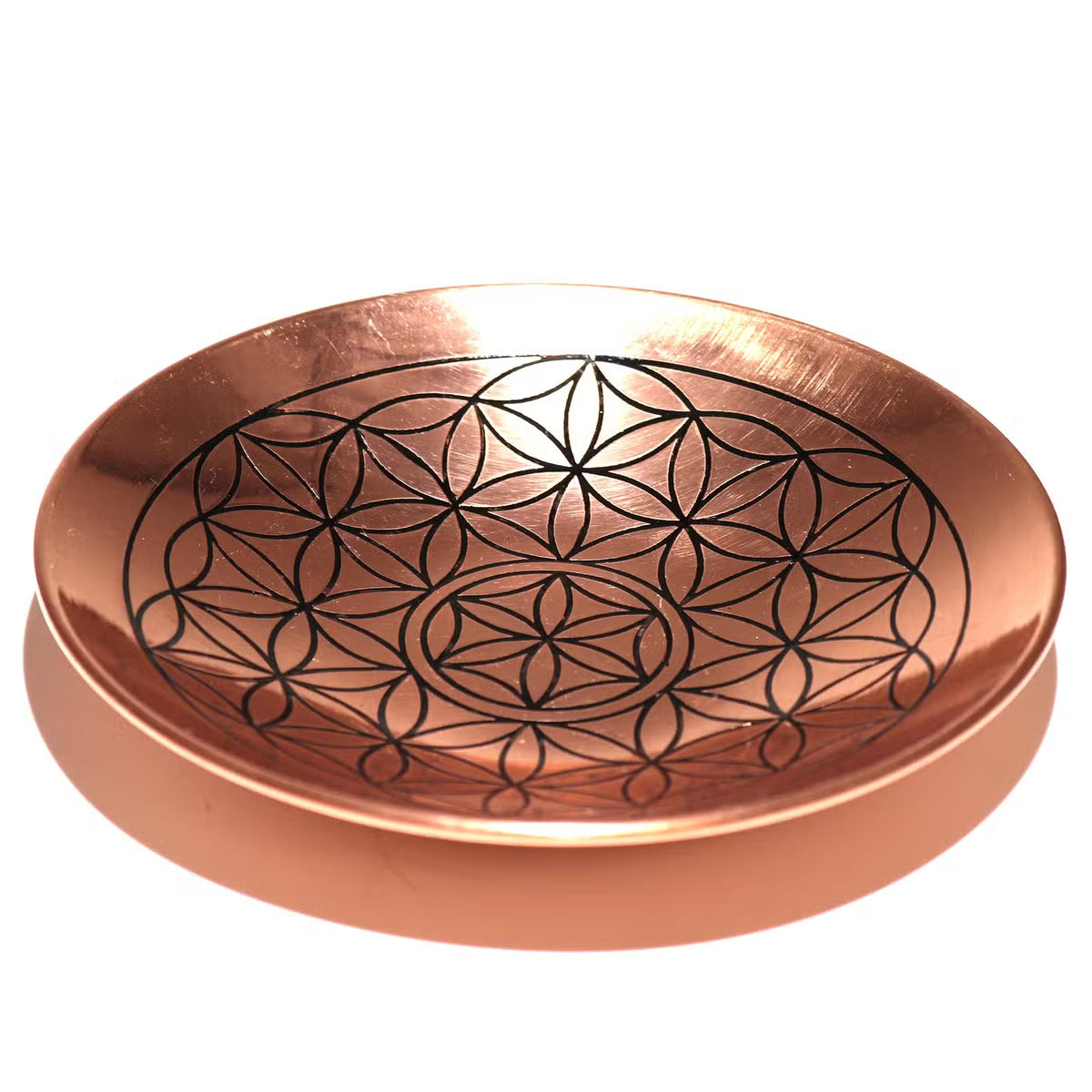 Copper Offering/Smudge Plate - Flower of Life
