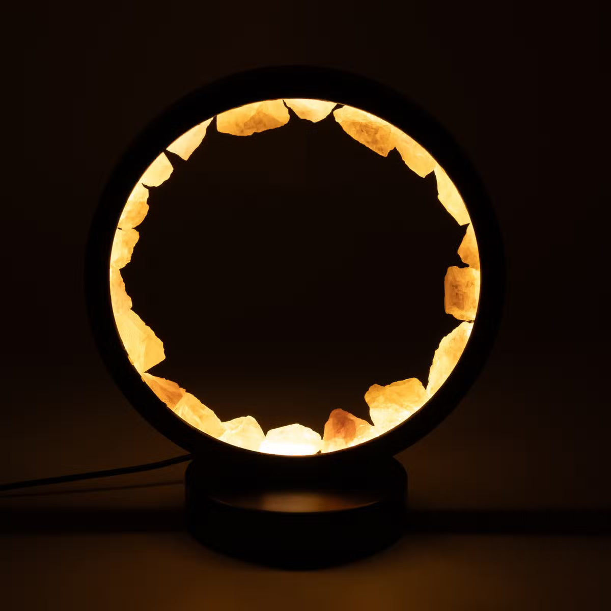 Crystal Halo Lamp - Rose Quartz