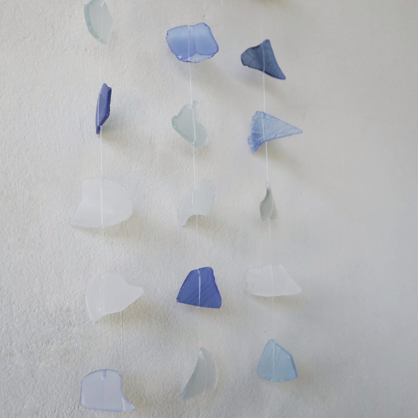 Blue & White Recycled Glass Wind Chime