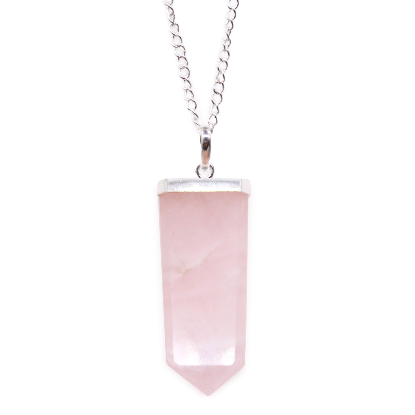 Crystal Flat Point Pendant on Chain