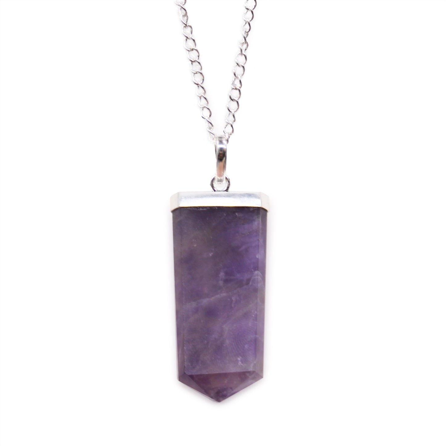 Crystal Flat Point Pendant on Chain