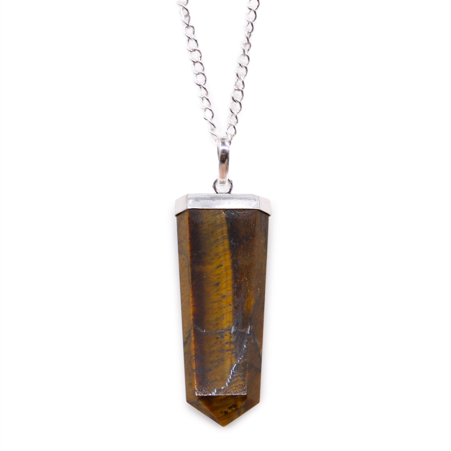 Crystal Flat Point Pendant on Chain