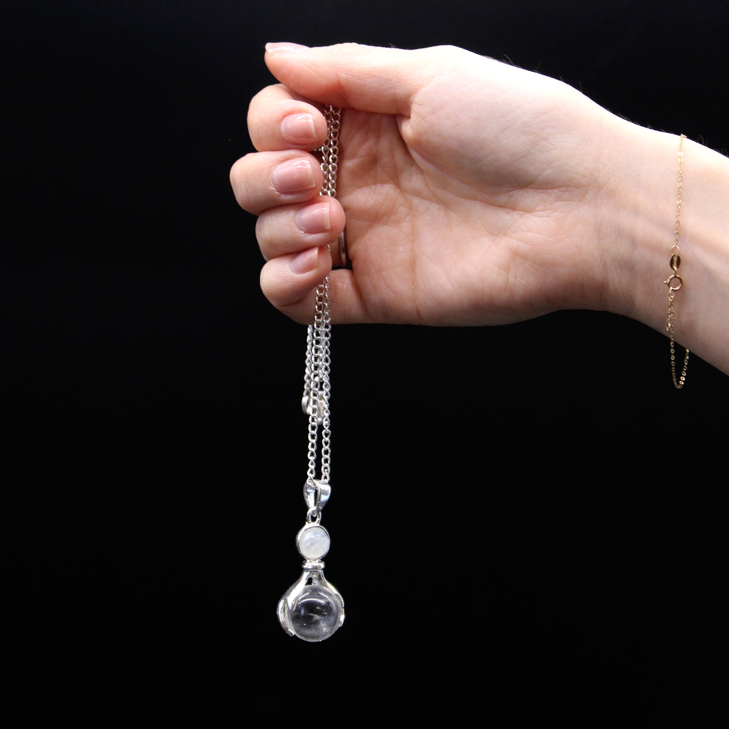 Crystal Healing Hands Pendant on Chain