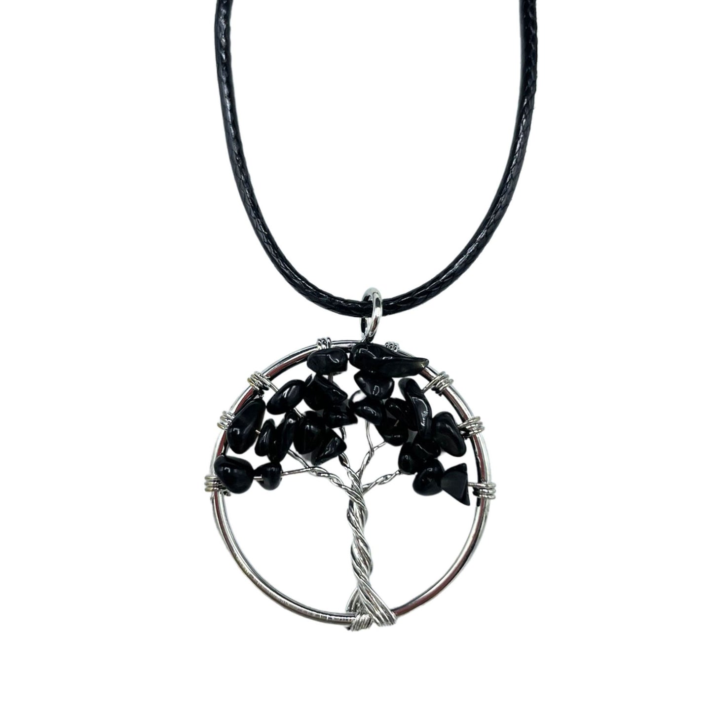 Crystal Tree of Life Pendant on Cord