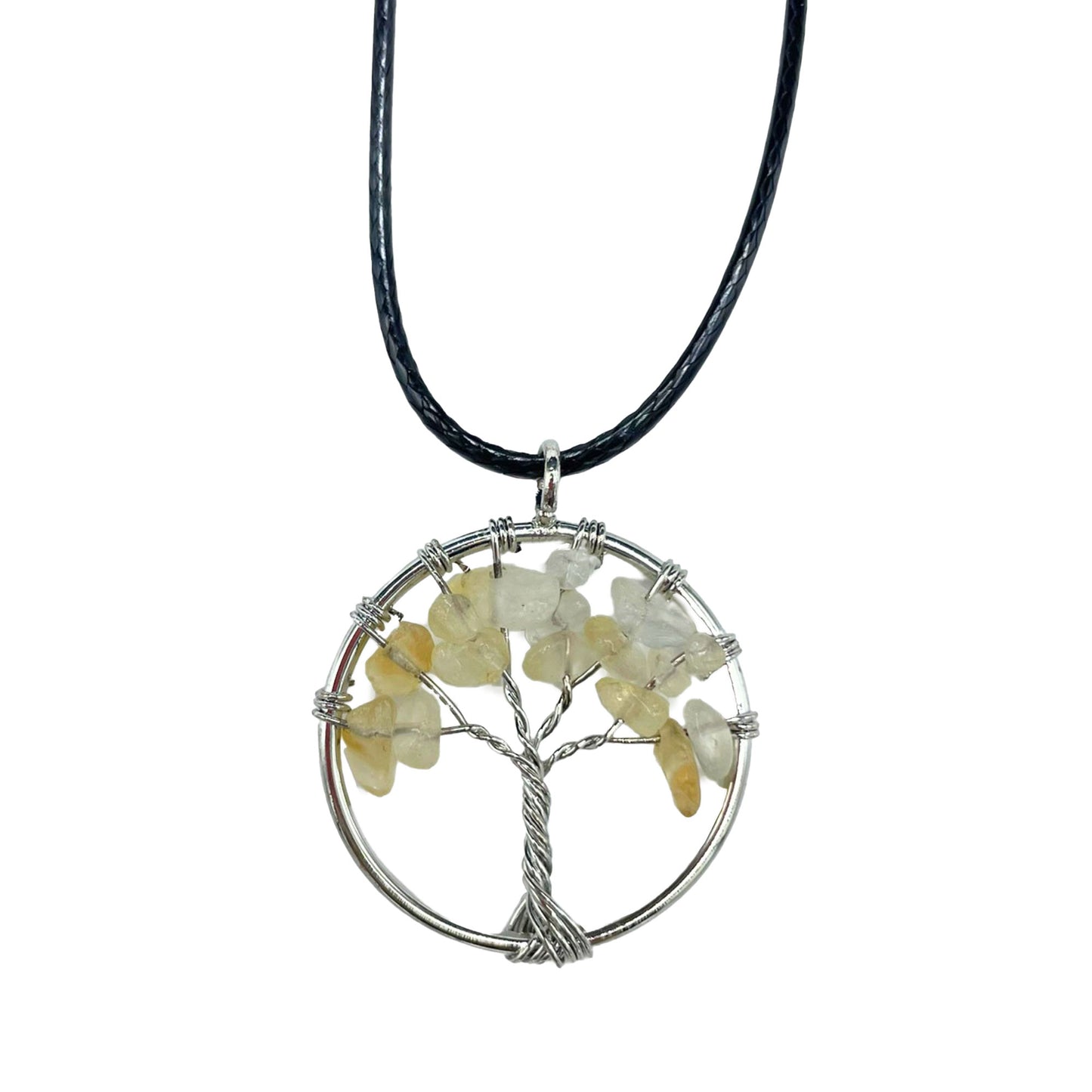 Crystal Tree of Life Pendant on Cord