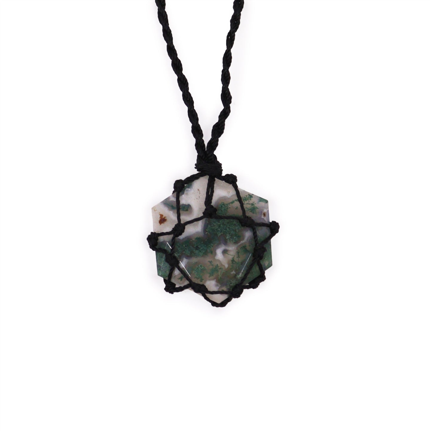 Hexagon Lace Crystal Necklace