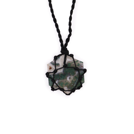 Hexagon Lace Crystal Necklace