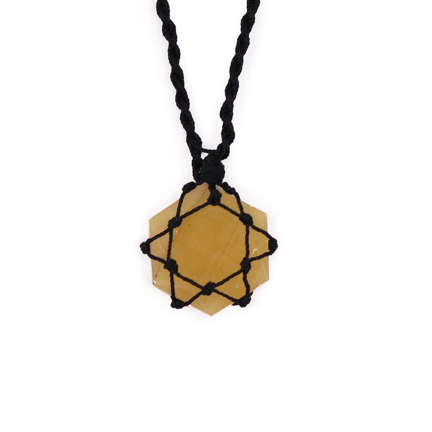 Hexagon Lace Crystal Necklace