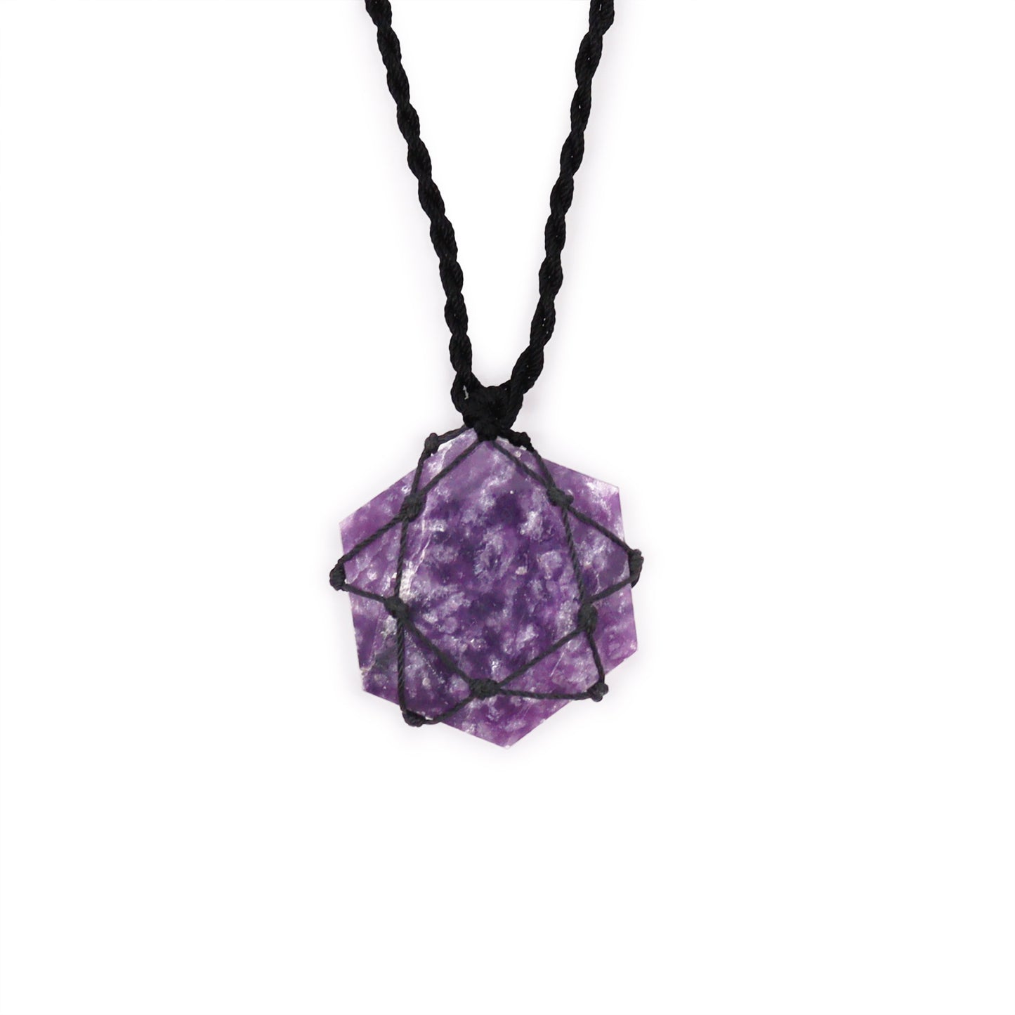 Hexagon Lace Crystal Necklace