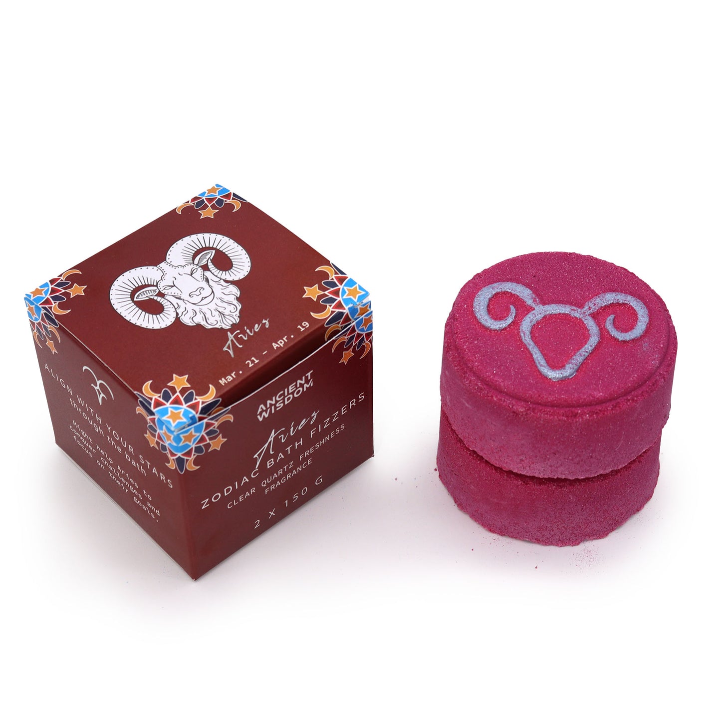 Box of Two Zodiac Bath Fizzers: Aries