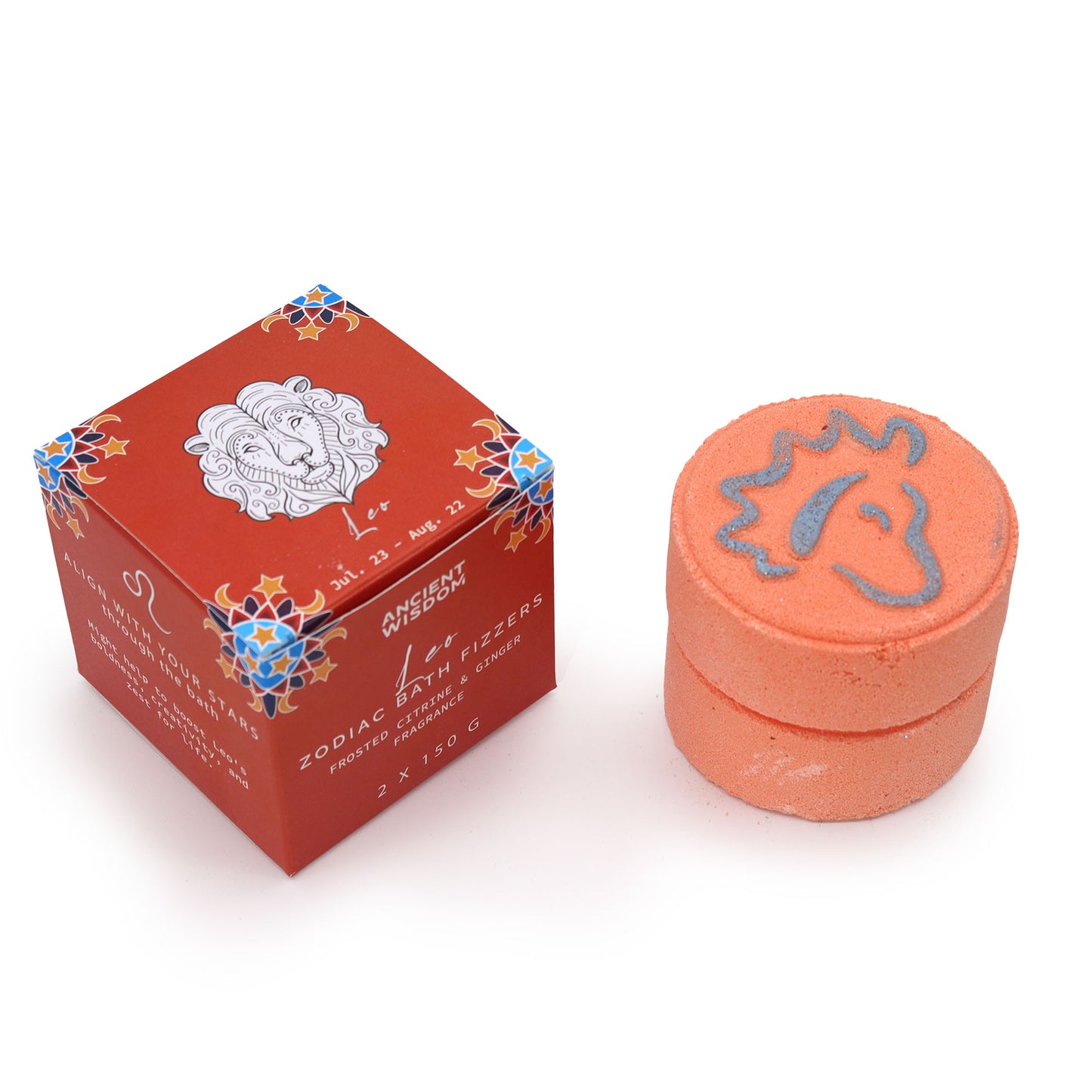 Box of Two Zodiac Bath Fizzers: Leo