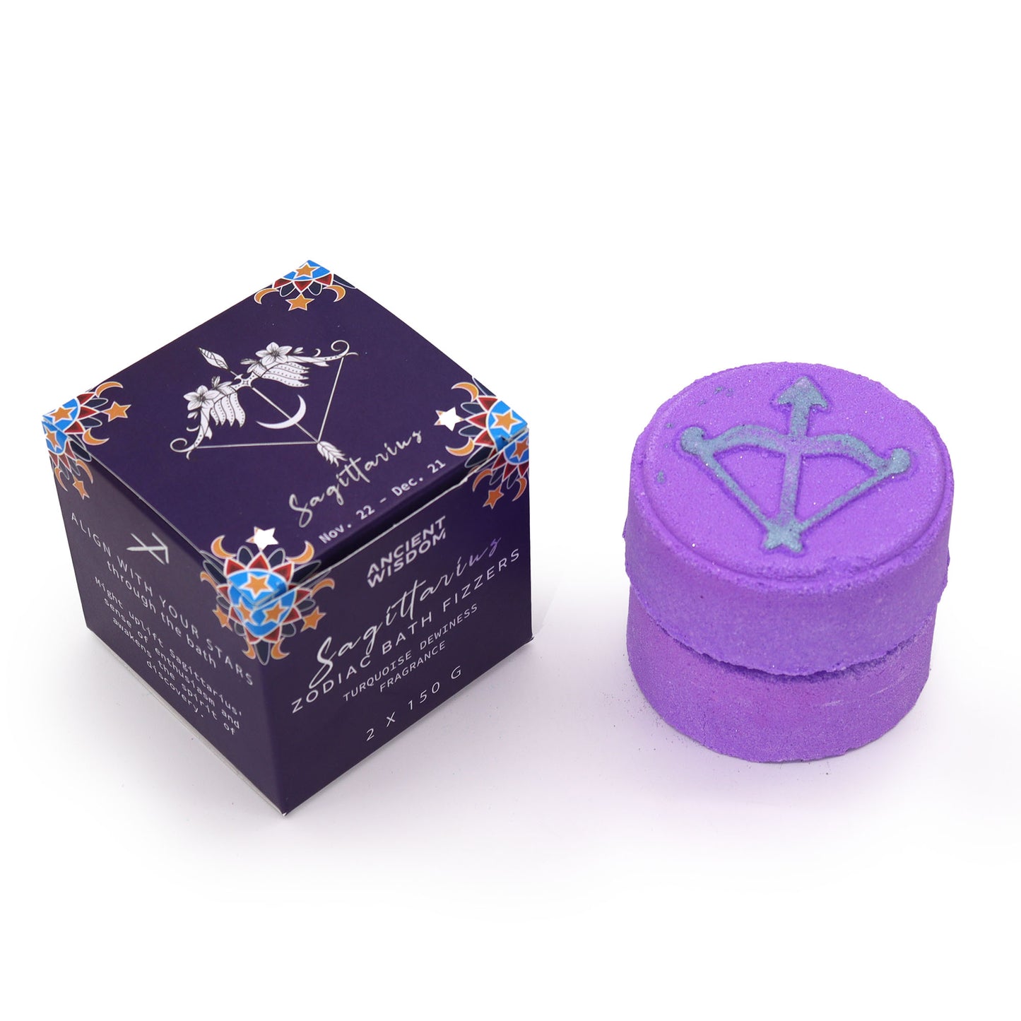 Box of Two Zodiac Bath Fizzers: Sagittarius