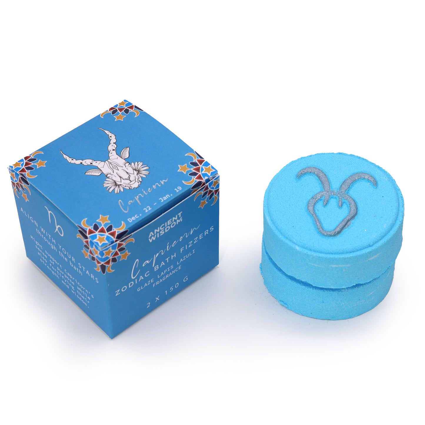 Box of Two Zodiac Bath Fizzers: Capricorn