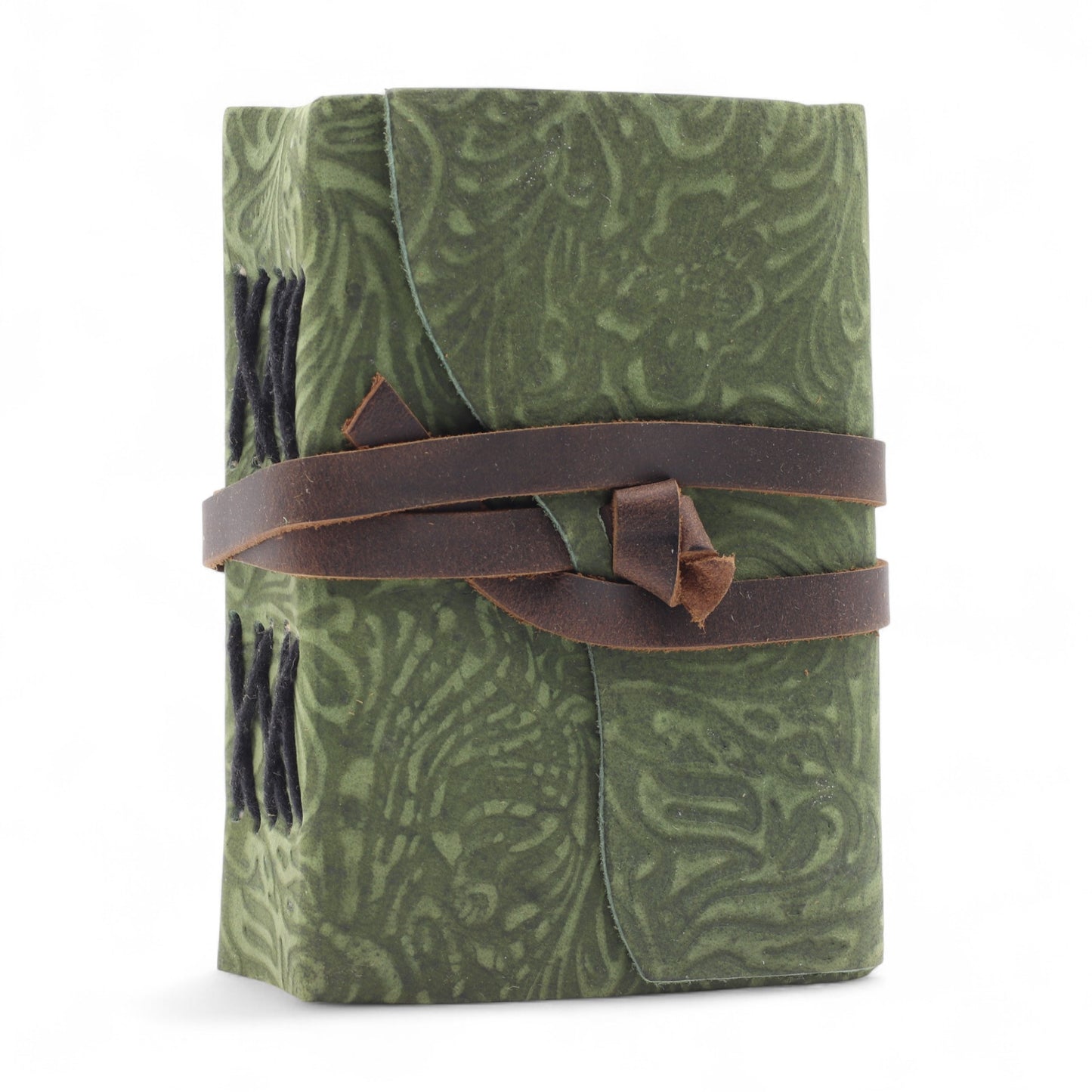 Thick Deckled Edge Leather Mini Notebook 5x3"