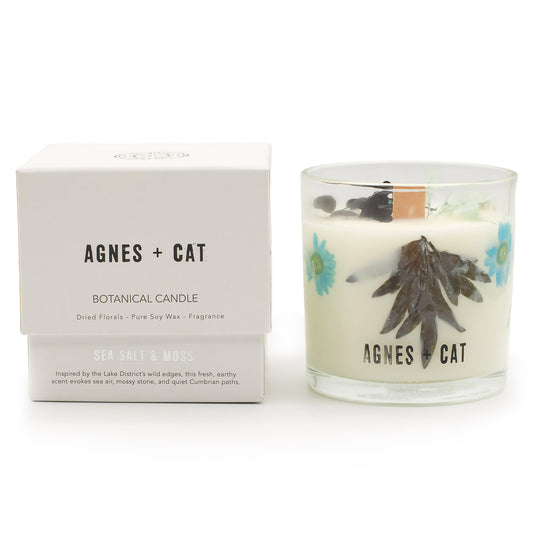 Agnes & Cat Extra Large Crackle Soy Candle - Seasalt & Moss