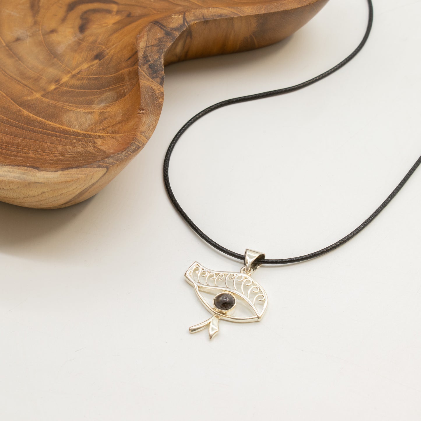 Eye Pendant with Iolite on Cord