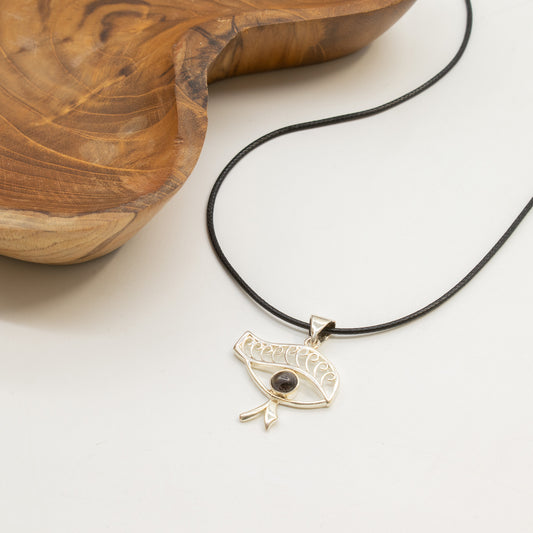 Eye Pendant with Iolite on Cord