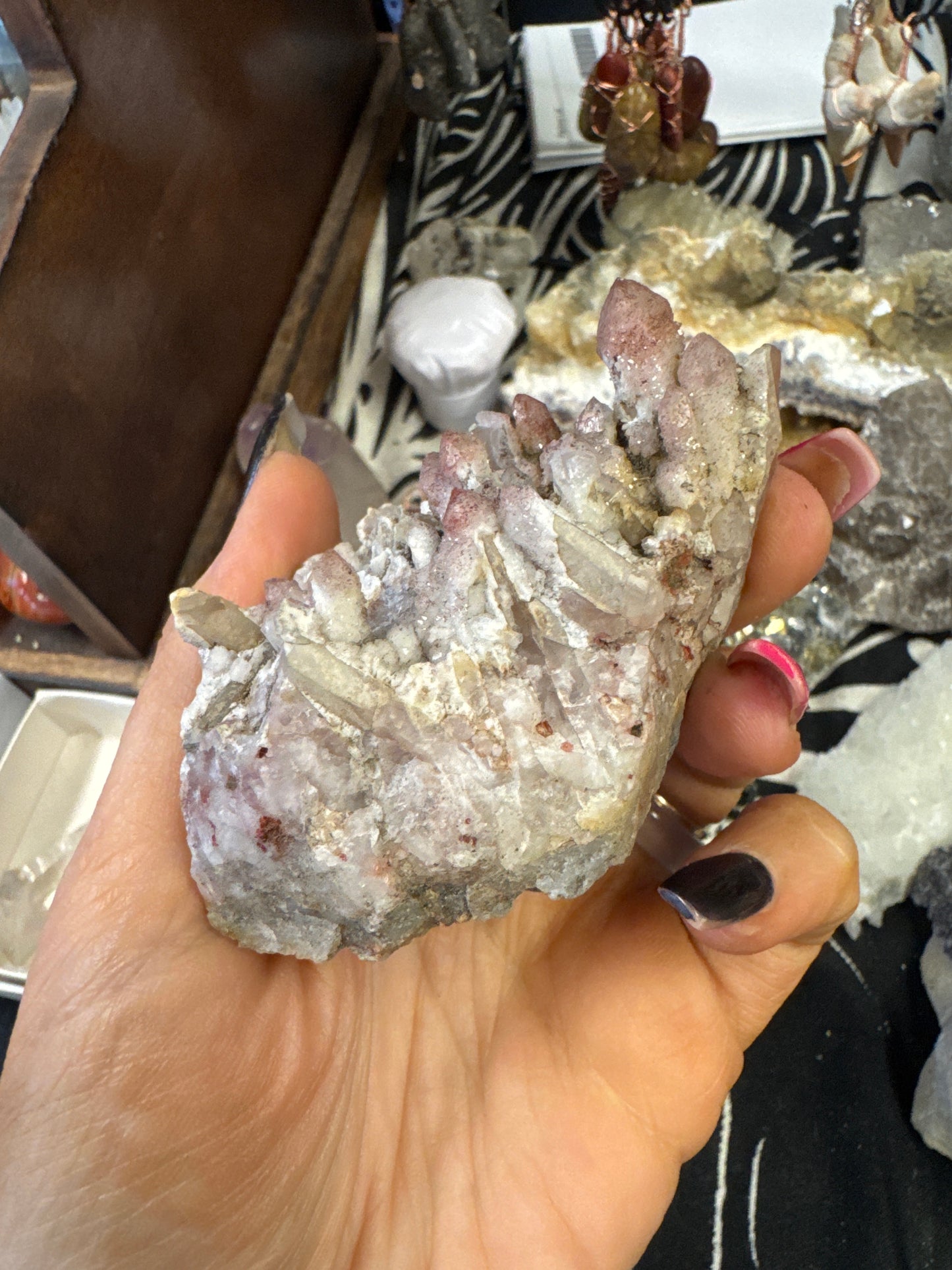 Quartz & Amethyst Red Cluster