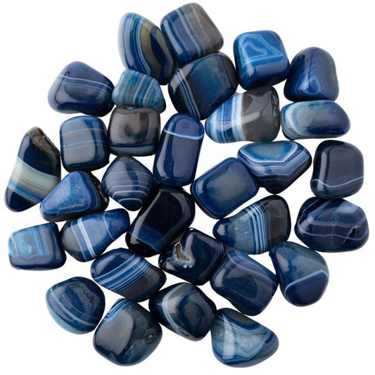 Blue Banded Agate Tumblestone (1pc)