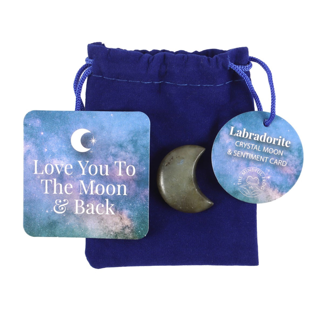 Crystal Gift: Heart, moon or star crystal in bag