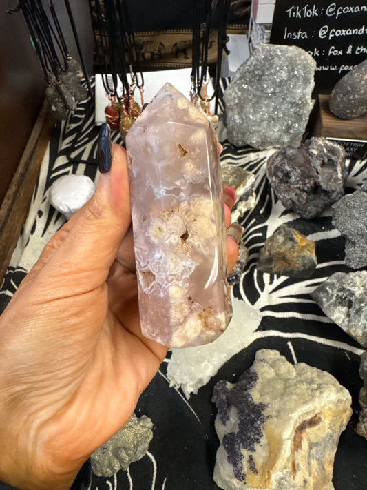 Flower Agate Polished Point