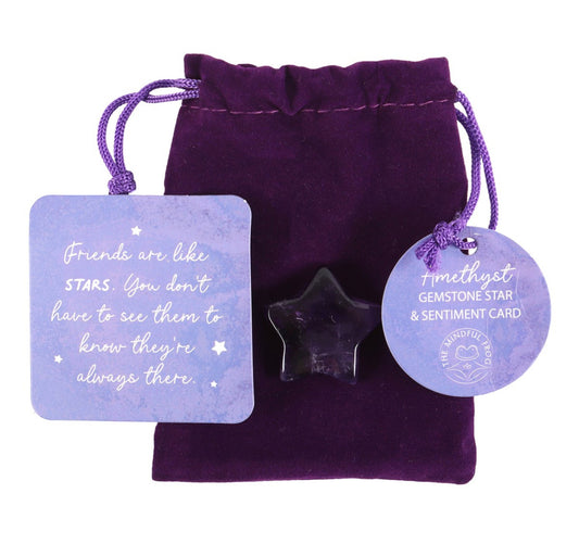 Crystal Gift: Heart, moon or star crystal in bag