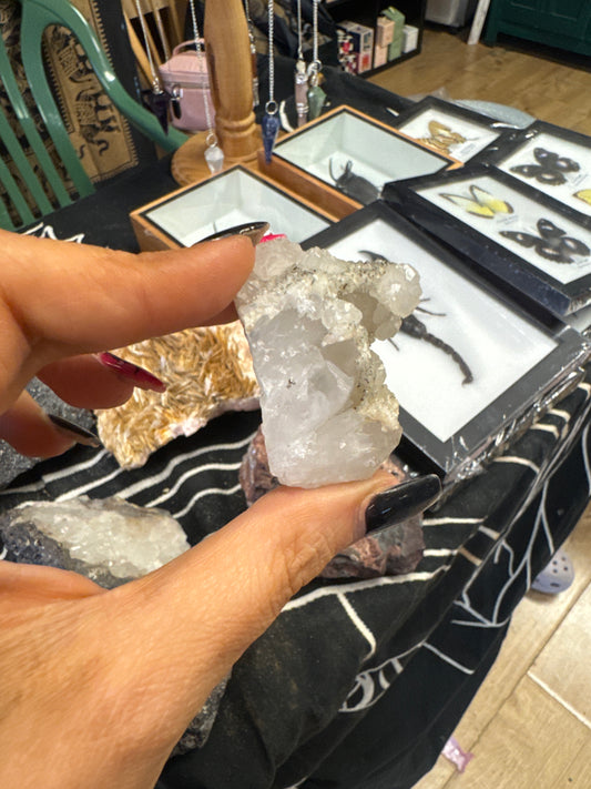 Clear Quartz & Pyrite Mini Cluster