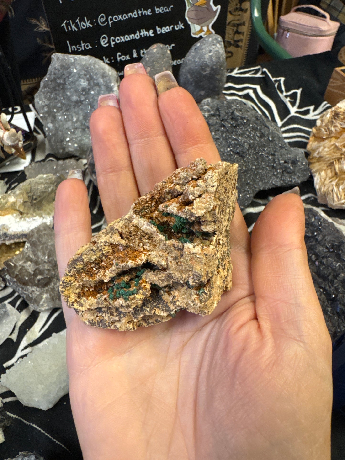 Malachite, Dolomite & Chalcopyrite Piece