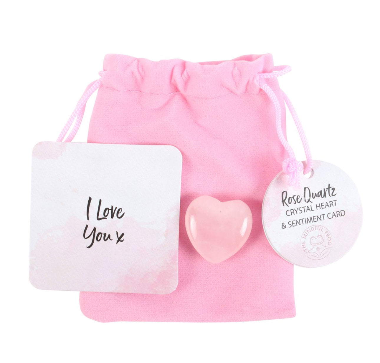 Crystal Gift: Heart, moon or star crystal in bag