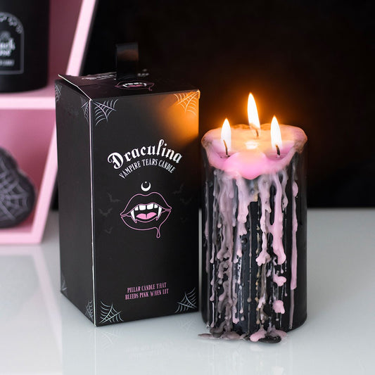 Large Vampire Tears Pink Bleeding Candle