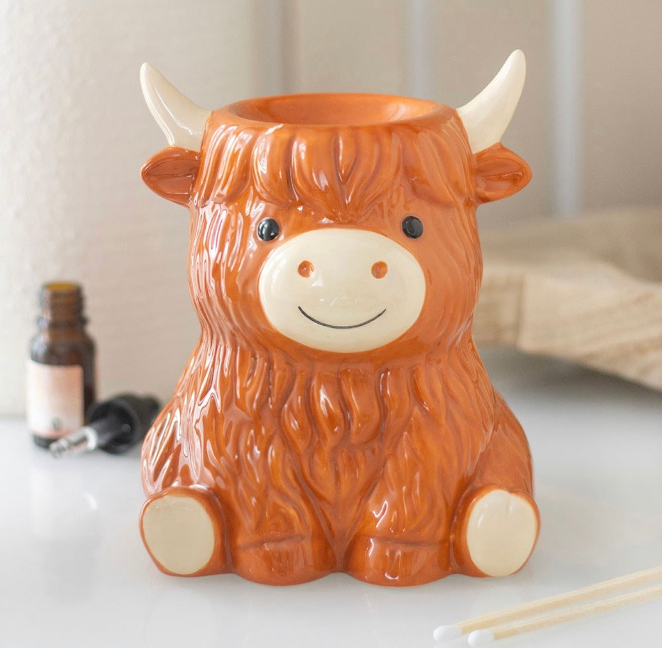 Highland Cow Oil Burner