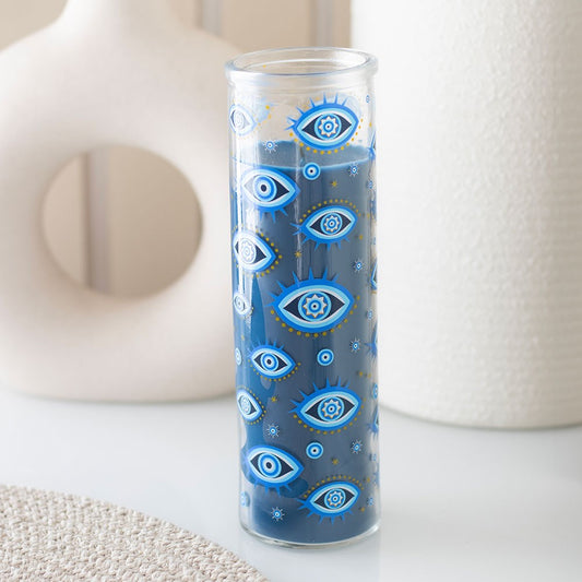 All Seeing Eye White Rose Tube Candle
