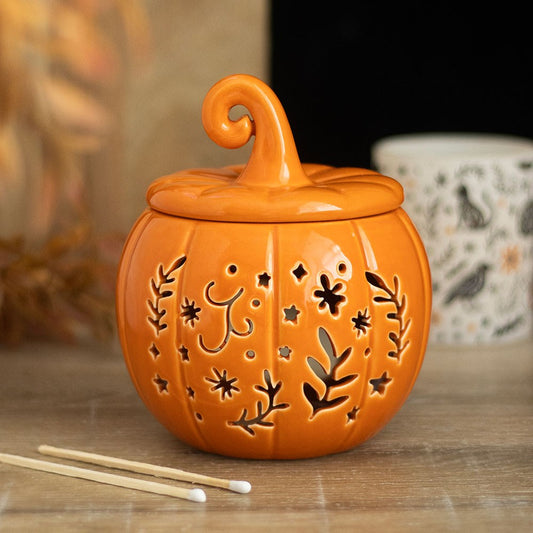 Orange Pumpkin Oil Burner & Wax Warmer