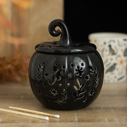 Black Pumpkin Oil Burner & Wax Warmer