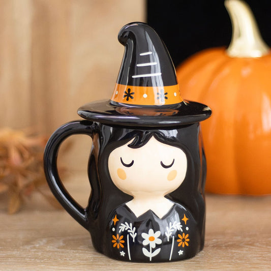 Frightful Folk Witch Mug With Lid