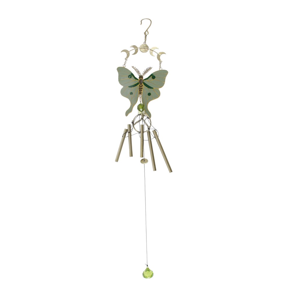 Moon Phase Moth Windchime