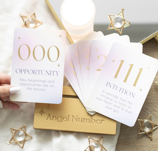 Angel Number Affirmation Cards & Stand