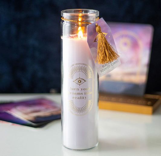 Blackberry Tube Candle with Amethyst