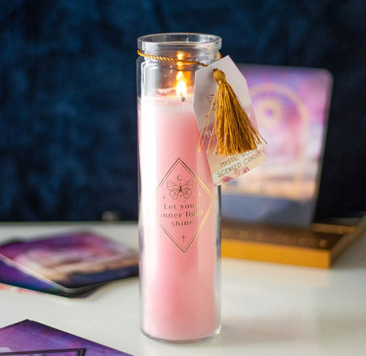 Wild Rose Tube Candle with Rose Quartz