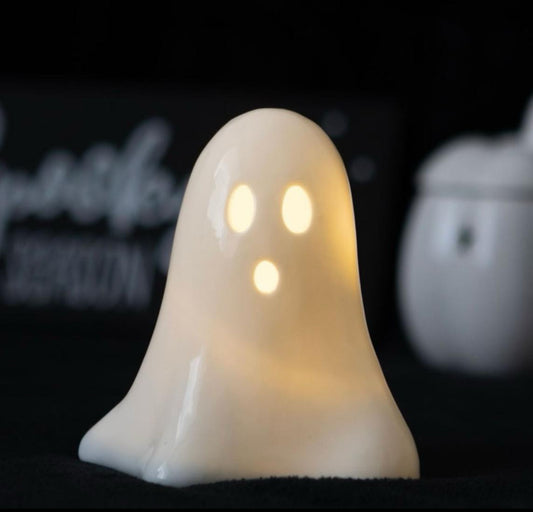 LED Light Up Ceramic Ghost