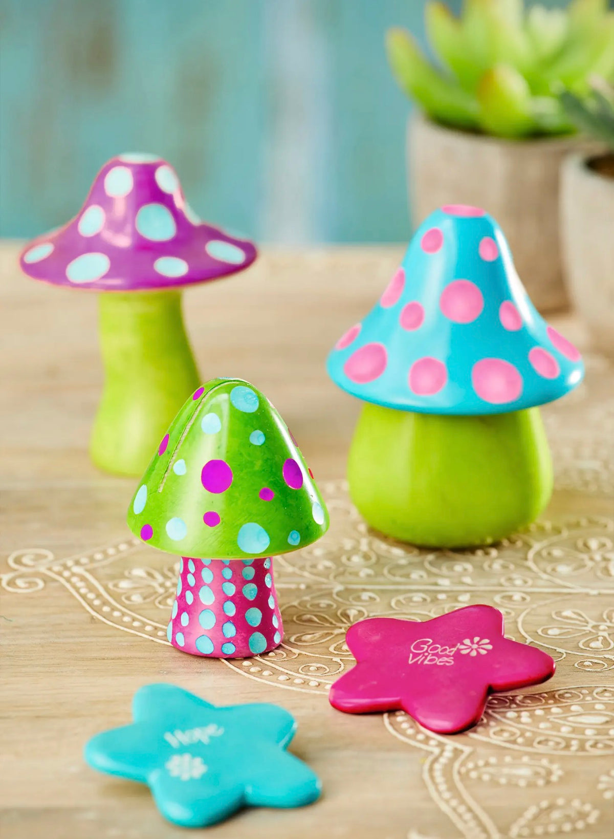 Funky Mushroom Neon Incense Holder