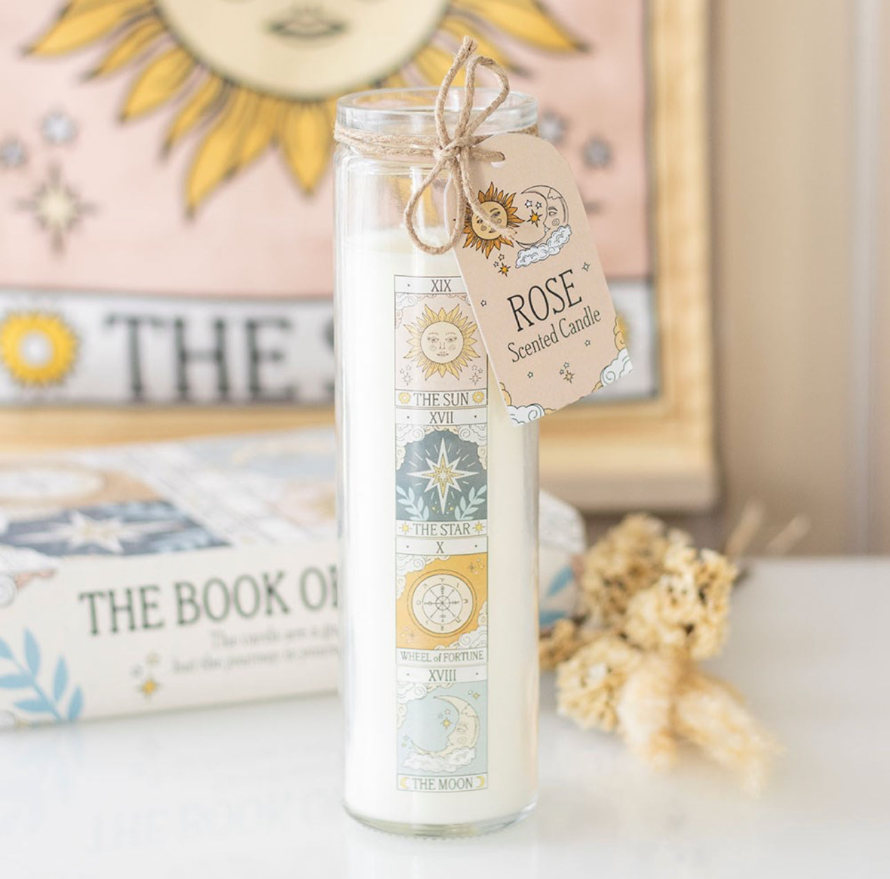 Vintage Tarot Rose Scented Tube Candle
