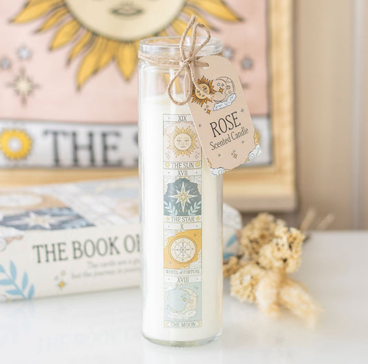 Vintage Tarot Rose Scented Tube Candle